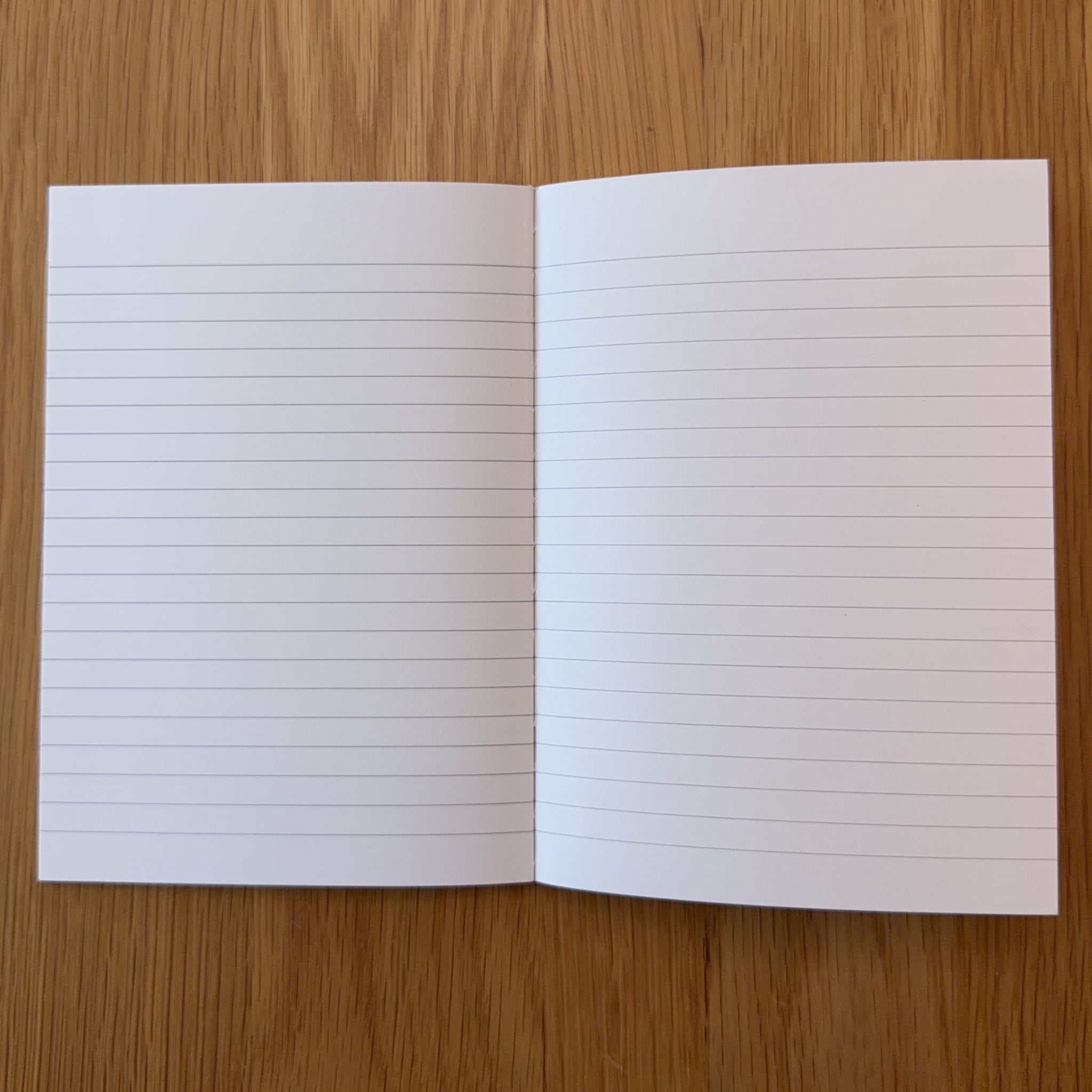 Apica CD Notebook A6 open to show the lined interior pages