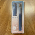 Pilot Kakuno Madoromi Fountain Pen in Periwinkle, shown in its original packaging on a wooden surface, with the translucent barrel and gold nib visible through the case
