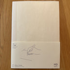 Midori MD Notebook A5 with glassine paper cover printed with a Blank ruling label and illustration